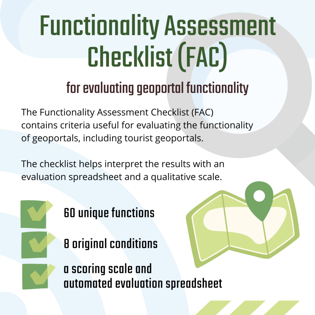 Functionality Assessment Checklist (FAC) for evaluating geoportal functionality